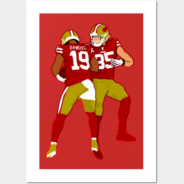 George kittle x Deebo Samuel Wall Art by Mic jr